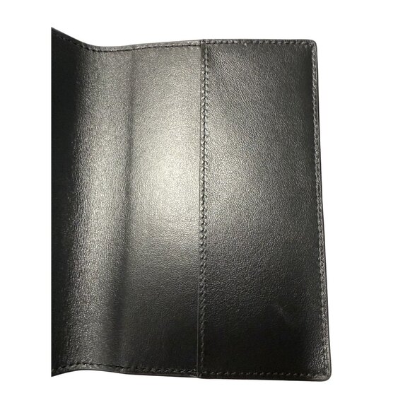 Balenciaga Black Leather Passport Holder W/ Gold Embossed Logo & Multiple Card S - Picture 5 of 6